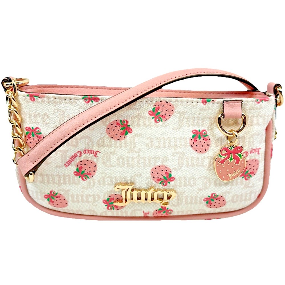 Juicy Couture Berry Sweet Strawberry Shoulder Bag With Charm NWT